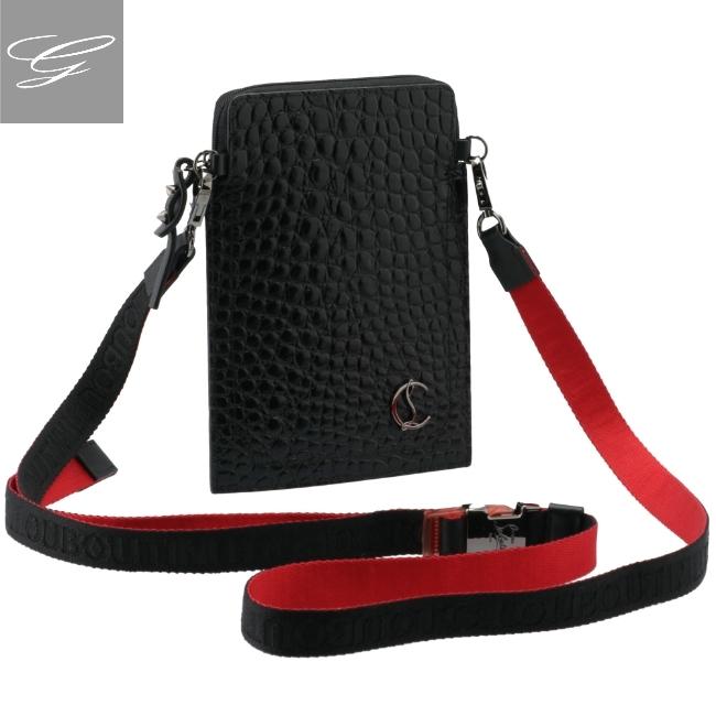 売れ筋ランキングも ルブタン メンズ ショルダーバッグ Black Gun Metal クリスチャンルブタン Christian Louboutin Phone Pouch メンズ Loubilab ショルダーバッグ Black Gun Metal 0041 B078 バッグ Knowledge21 Com