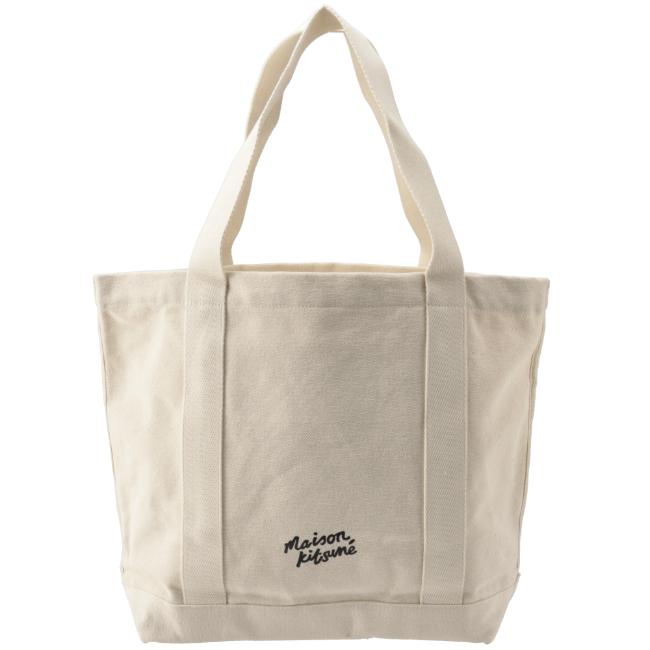 メゾンキツネ/MAISON KITSUNE バッグ メンズ FOX HEAD TOTE BAG トートバッグ ECRU LW05101WW0050-0001-P700[bigbonus]｜importbrandgrace｜03