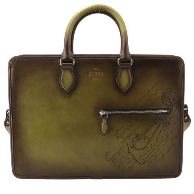 Berluti レザーケース カーキカラー Berluti 【並行輸入品】 ベルルッティ/BERLUTI バッグ メンズ 1