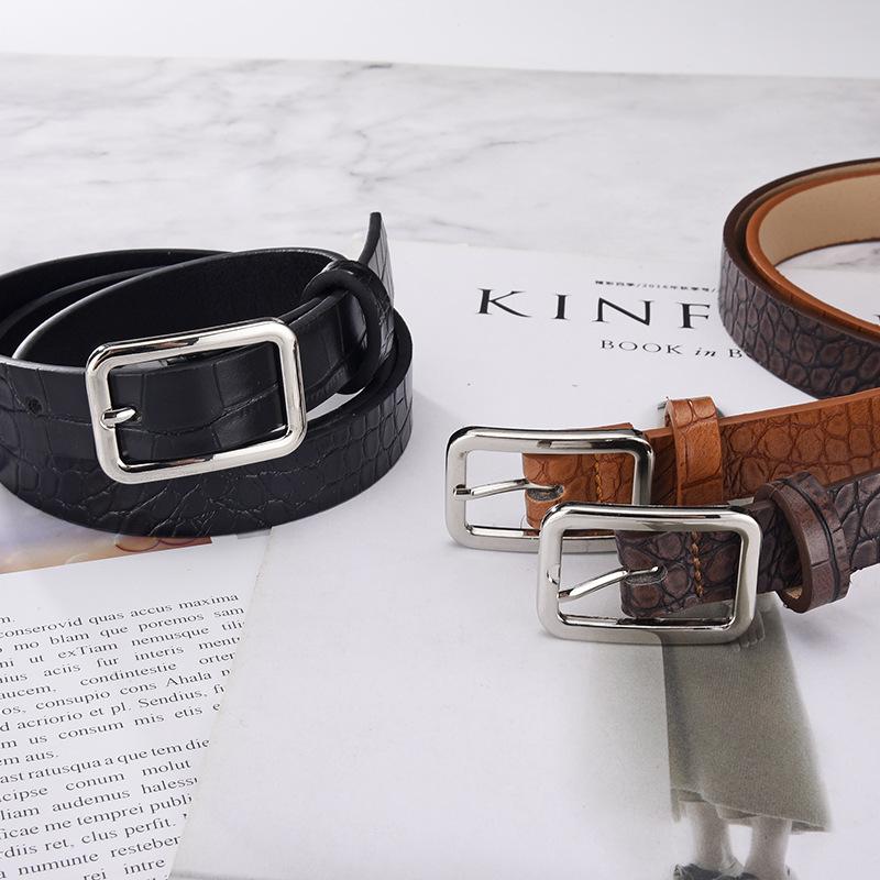 ベルト ワニ柄 革 レディース クロコダイル柄 細い | ブランド登録なし | 05