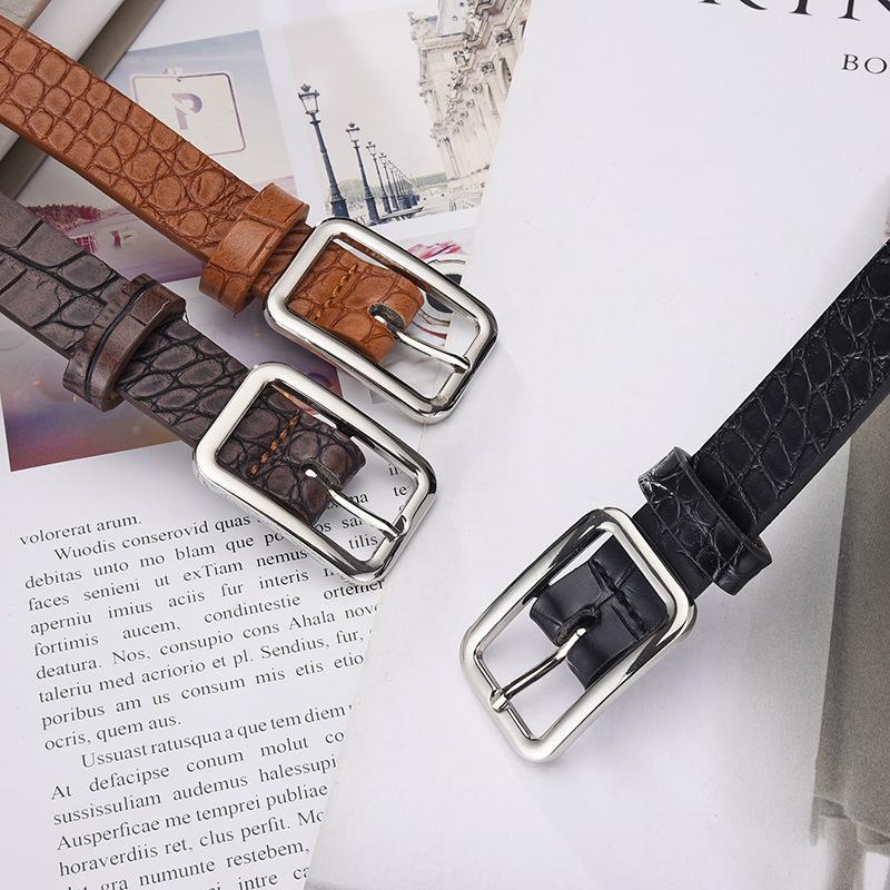 ベルト ワニ柄 革 レディース クロコダイル柄 細い | ブランド登録なし | 06