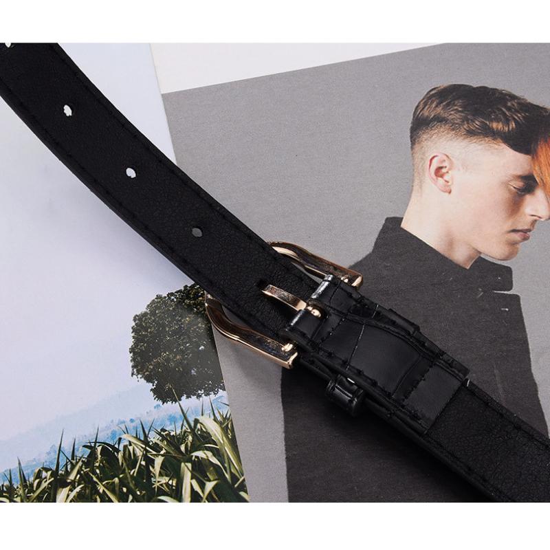 ベルト ワニ柄 革 レディース クロコダイル柄 ビジネス 仕事 スーツ カジュアル 細い | ブランド登録なし | 08