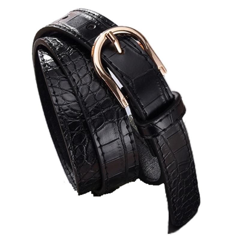 ベルト ワニ柄 革 レディース クロコダイル柄 ビジネス 仕事 スーツ カジュアル 細い | ブランド登録なし | 09
