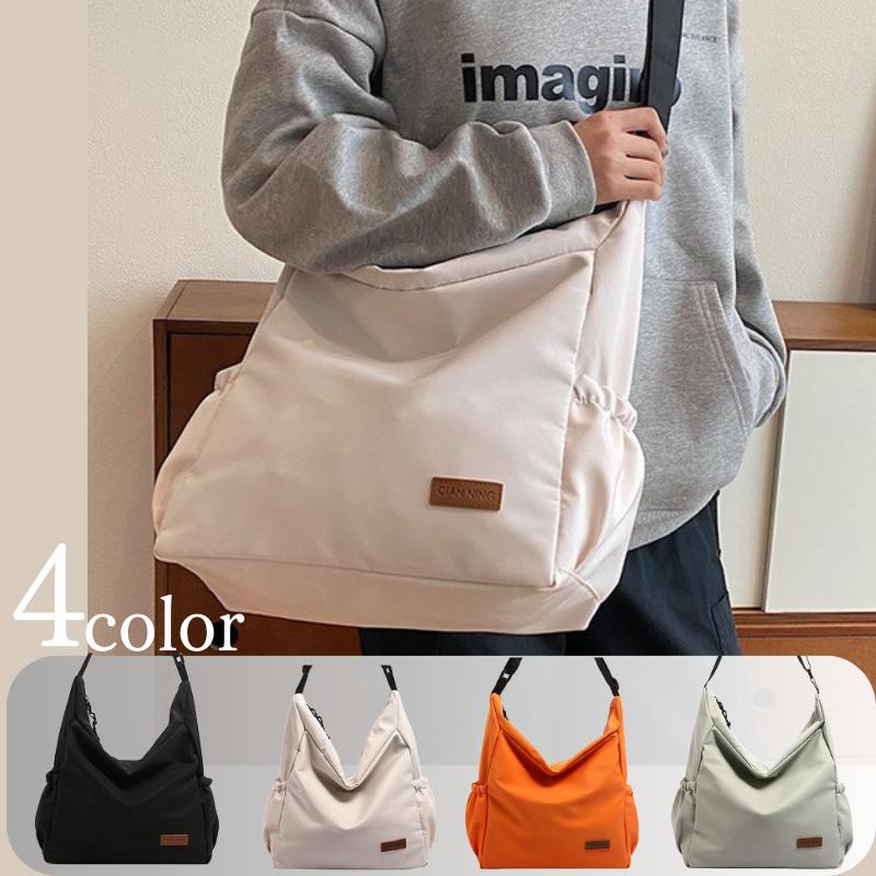 ショルダーバッグ 大きめ ファスナー レディース メンズ 軽い 斜め掛け 肩掛け | ブランド登録なし