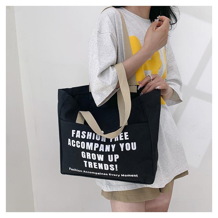 トートバッグ レディース 軽量 メンズ ショルダーバッグ A4 ファスナー付き 手提げ かばん カジュアル 人気 カバン 通勤 鞄 | ブランド登録なし | 04