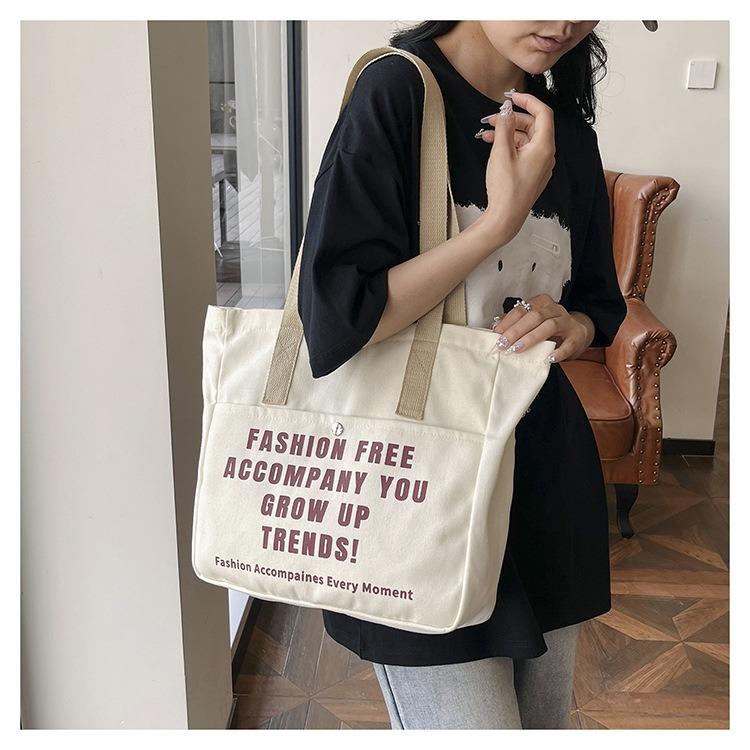 トートバッグ レディース 軽量 メンズ ショルダーバッグ A4 ファスナー付き 手提げ かばん カジュアル 人気 カバン 通勤 鞄 | ブランド登録なし | 07