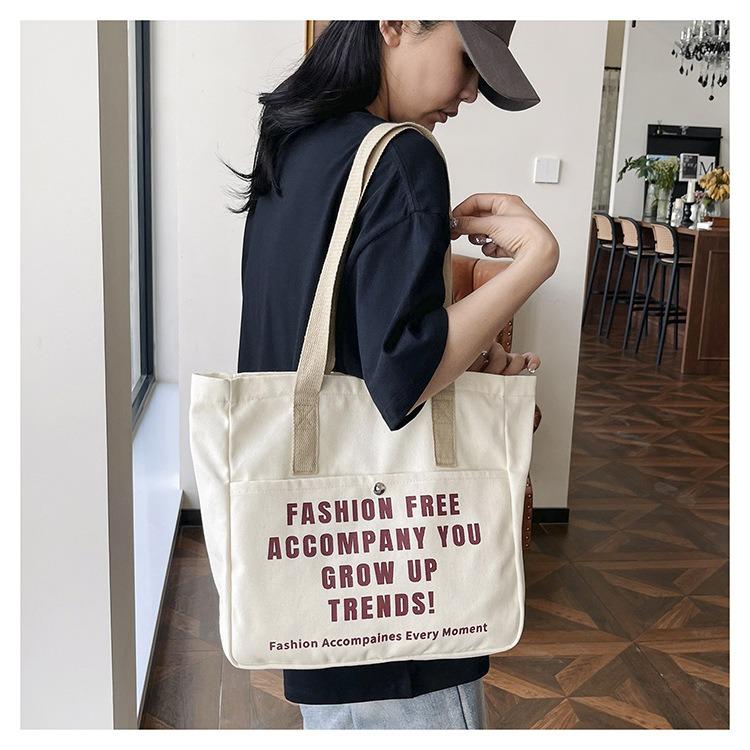 トートバッグ レディース 軽量 メンズ ショルダーバッグ A4 ファスナー付き 手提げ かばん カジュアル 人気 カバン 通勤 鞄 | ブランド登録なし | 02