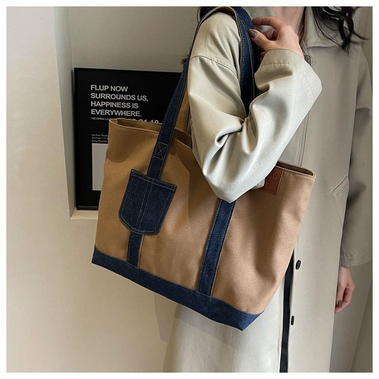 トートバッグ 帆布 A4 レディース 軽い 手提げ かばん カジュアル 通勤 通学 鞄 キャンバス | ブランド登録なし | 04