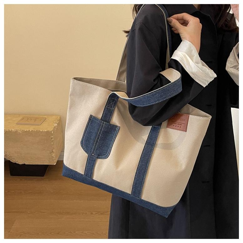 トートバッグ 帆布 A4 レディース 軽い 手提げ かばん カジュアル 通勤 通学 鞄 キャンバス | ブランド登録なし | 02