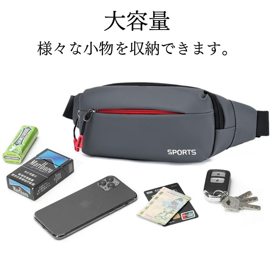 ボディバッグ レディース メンズ 軽い 撥水 ウエストバッグ ショルダーバッグ 斜めがけ 男女兼用 | ブランド登録なし | 08
