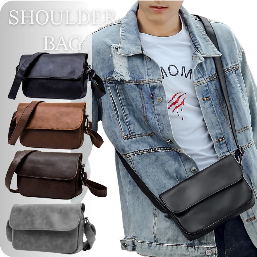 ショルダーバッグ メンズ 革 斜めがけ 軽量 レディース レザー ミニバッグ コンパクト 小物入れ | ブランド登録なし