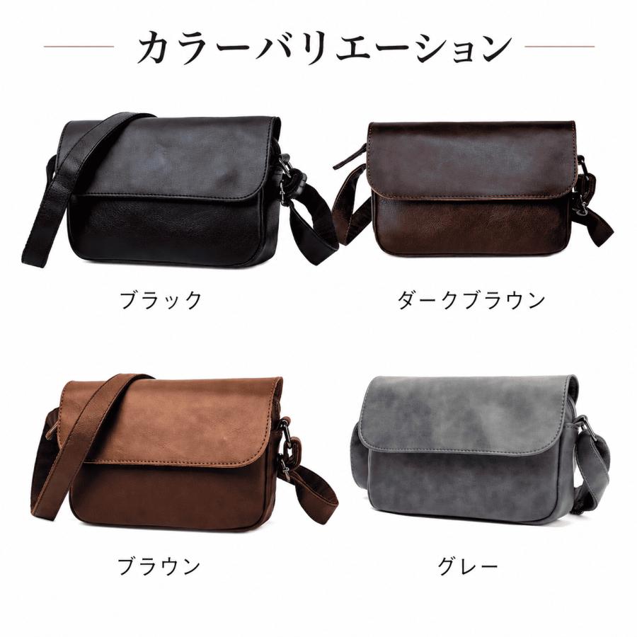 ショルダーバッグ メンズ 革 斜めがけ 軽量 レディース レザー ミニバッグ コンパクト 小物入れ | ブランド登録なし | 08