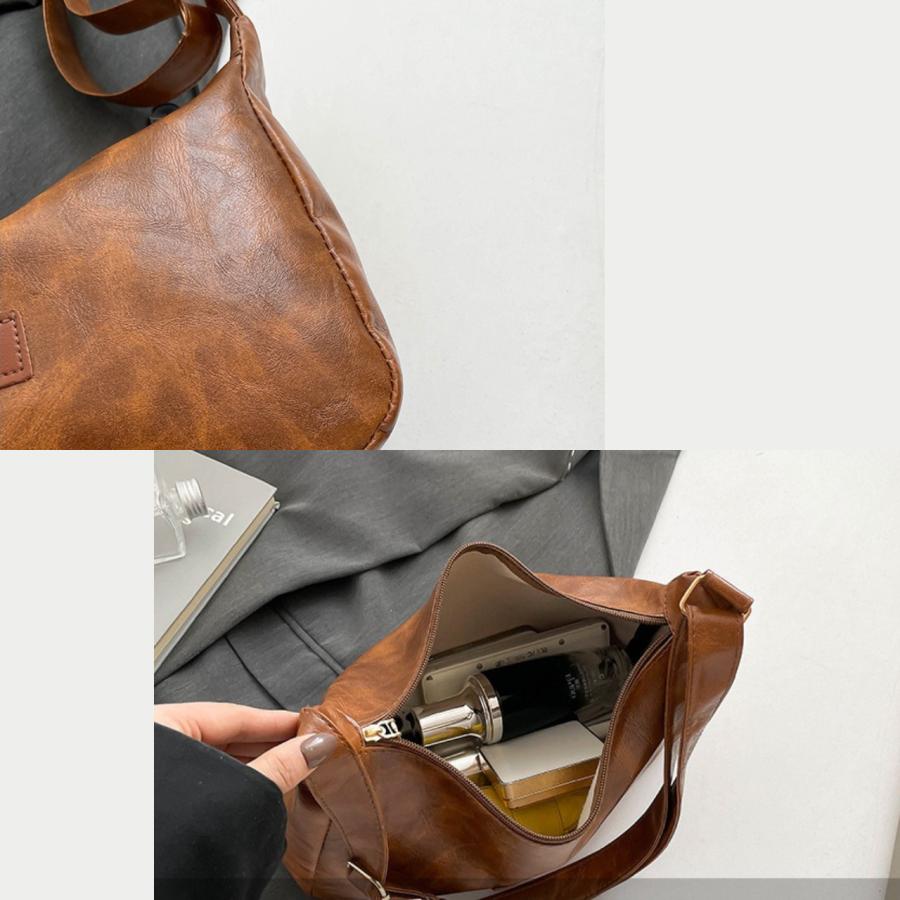 ショルダーバッグ レディース 軽い レザー 軽量 メンズ ファスナー付き かばん カジュアル 人気 カバン 鞄 | ブランド登録なし | 10