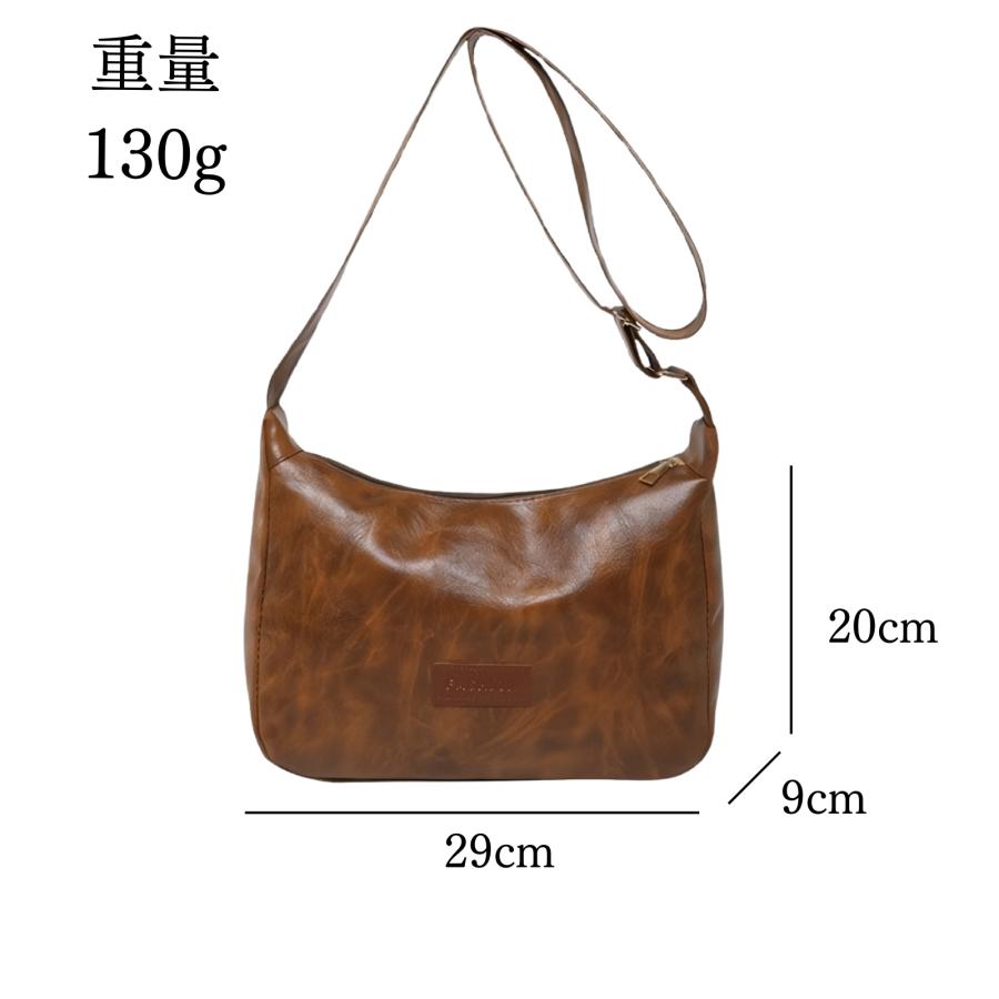 ショルダーバッグ レディース 軽い レザー 軽量 メンズ ファスナー付き かばん カジュアル 人気 カバン 鞄 | ブランド登録なし | 09