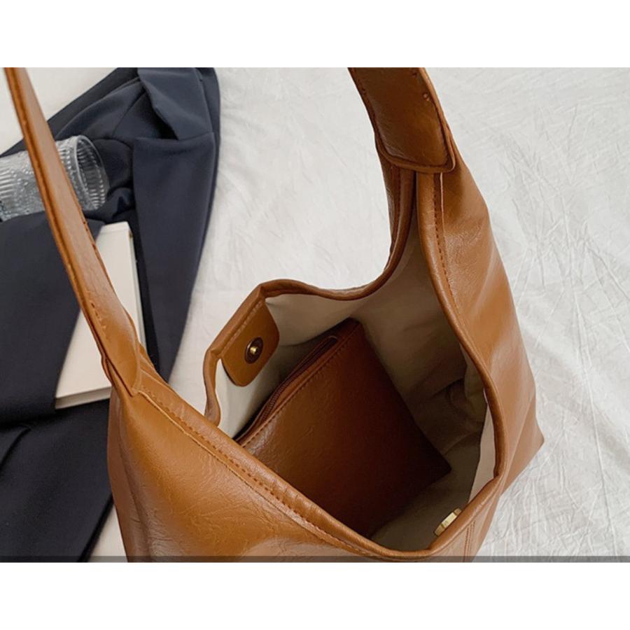 ショルダーバッグ レディース 軽い 化粧ポーチ付き トートバッグ レザー シンプル 手提げ かばん 通勤 通学 鞄 | ブランド登録なし | 15