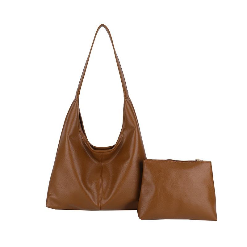 ショルダーバッグ レディース 軽い 化粧ポーチ付き トートバッグ レザー シンプル 手提げ かばん 通勤 通学 鞄 | ブランド登録なし | 09