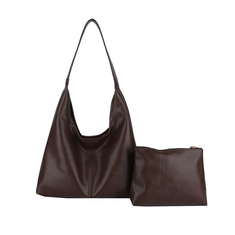 ショルダーバッグ レディース 軽い 化粧ポーチ付き トートバッグ レザー シンプル 手提げ かばん 通勤 通学 鞄 | ブランド登録なし | 10