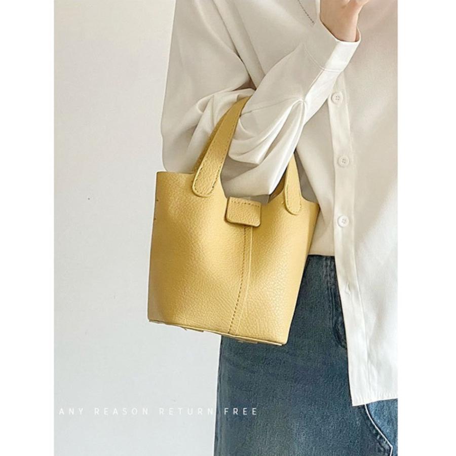 ハンドバッグ 小さめ レディース ショルダーバッグ バケツバッグ 2way レザー | ブランド登録なし | 09