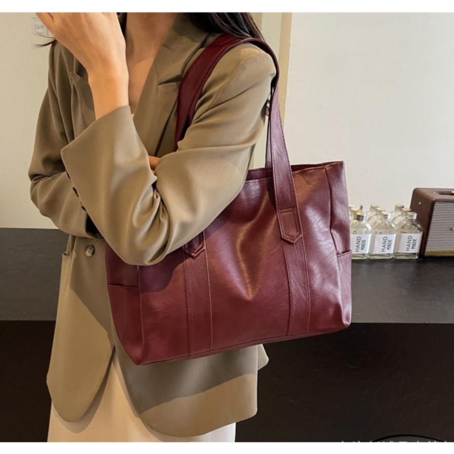 ショルダーバッグ レディース 軽い トートバッグ メンズ A4 シンプル 手提げ かばん カジュアル 人気 通勤 通学 鞄 | ブランド登録なし | 04