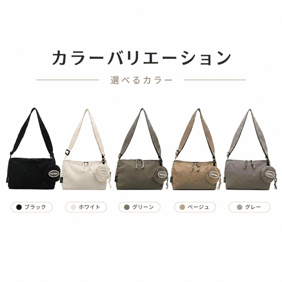 ショルダーバッグ レディース 斜めがけ 軽い ナイロン メンズ ミニバッグ スマホポーチ 小さい ポシェット付き 撥水 カジュアル 軽量 旅行 鞄 | ブランド登録なし | 10
