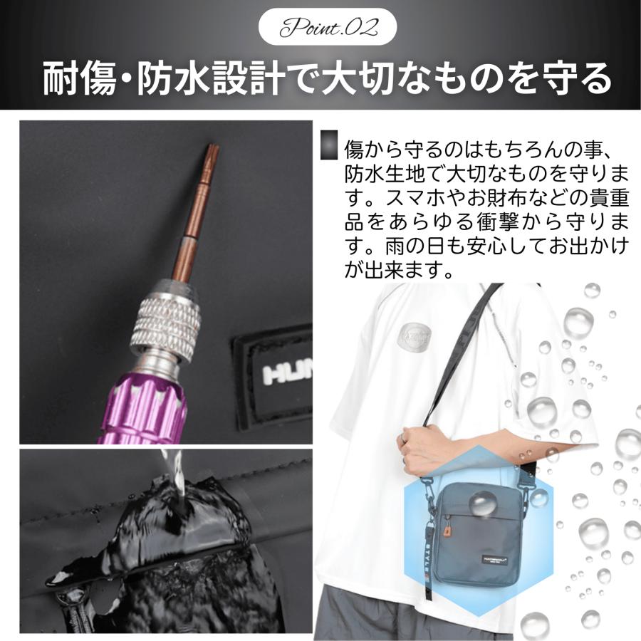 ショルダーバッグ メンズ レディース ボディバッグ ウエストポーチ 斜め掛け 軽量 ミニショルダー 防水 | ブランド登録なし | 06