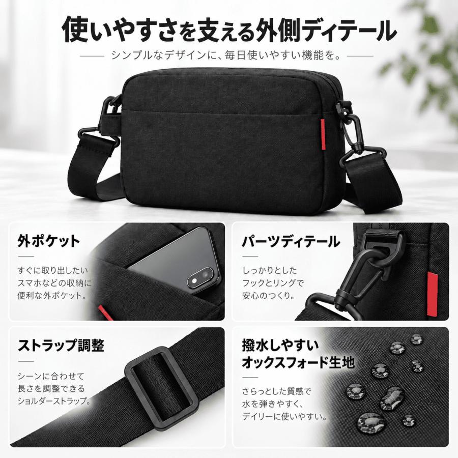 ショルダーバッグ メンズ サコッシュ レディース 斜めがけ 軽い カジュアル 通勤 通学 鞄 撥水 爆買 | ブランド登録なし | 08