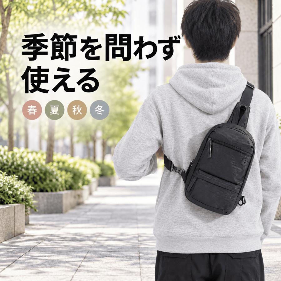 ボディバッグ メンズ 軽量 撥水 大容量 斜めがけ ショルダーバッグ ウエストバッグ レディース 通勤 通学 おしゃれ | ブランド登録なし | 01