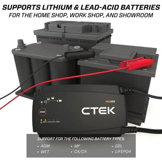 CTEK シーテック PRO25S, 25A, 12V Battery Charger and Power Supply, Battery Tender Charger, Battery Maintainer, 12V Lithium Ion Battery Charger fの画像