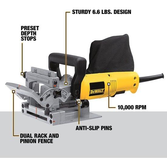 Dewalt デウォルト Biscuit Joiner Kit, 6.5-Amp (DW682K) : 輸入DIY 
