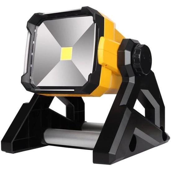 Hipoke 18V Draadloze LED Werklamp Draagbare Outdoor Wide&Lange Range Jobsite Lamp met USB Laadpoort, 8 In 3300lm Zaklamp Compatibel met Dewalt 14.4V-20V Lithium Batterij