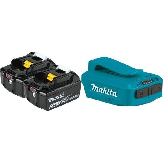 通信セールサイト Makita マキタ LXT? Lithium Ion Battery BL1850B-2 18V 5.0Ah 2pk & Lithium-Ion Cordless Power Source ADP05 18V