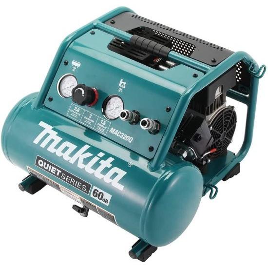 Makita マキタ MAC320Q Quiet Series 11/2 HP, 3 Gallon, OilFree, Electric