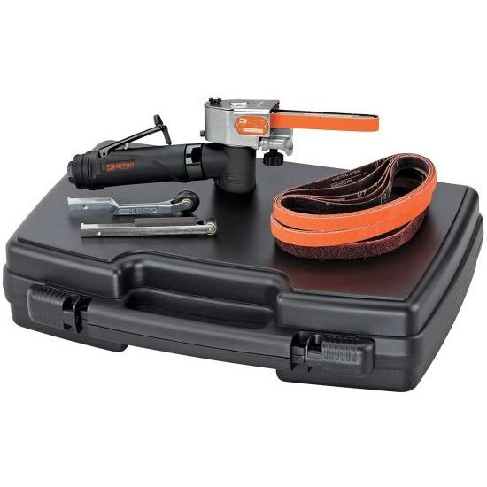 Dynabrade (MNF1K) Mini-NitroFile Abrasive Belt Tool Versatility Kit | Ergonomic 7 Degree Offset Handle, 0.4 hp 25000 RPM Pneumatic Motor | For 1