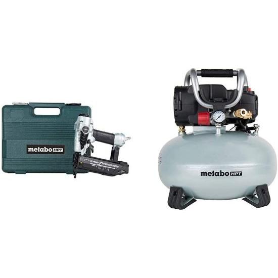 Metabo HPT EC710S Pancake Air Compressor with NT50AE2 Brad Nailer