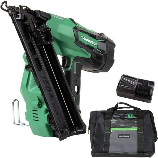 Metabo HPT 18V MultiVolt? Cordless Angled Finish Nailer Kit | Accepts Nails 1-1/4-Inch up to 2-1/2-Inch | 15 Gauge | Lifetime Tool Warranty | NT