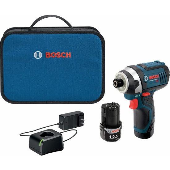 BOSCH ボッシュ PS412A 12V Max 1/4Inch Hex Impact Driver Kit with 2