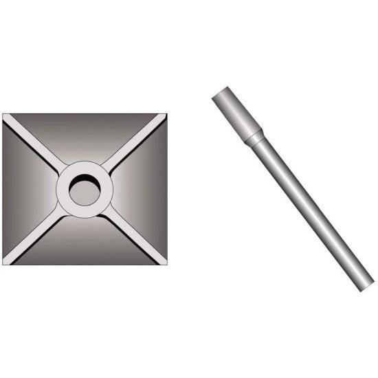 BOSCH ボッシュ 5 In. x 5 In. SDSmax Tamper Plate Hammer Steel HS1828 with BOSCH ボッシュ HS1927 9 In