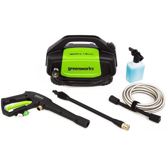 Greenworks 1500 PSI 1.2 GPM Electric Pressure Washer， GPW1502