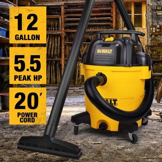 Dewalt デウォルト 12 gallon Poly Wet/Dry Vac,Yellow,DXV12P 169076013輸入DIY