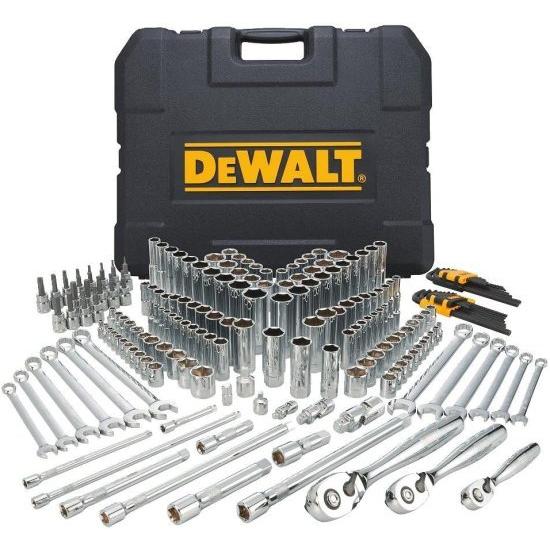 Dewalt デウォルト Mechanics Tools Kit and Socket Set, 204-Piece, 1/4