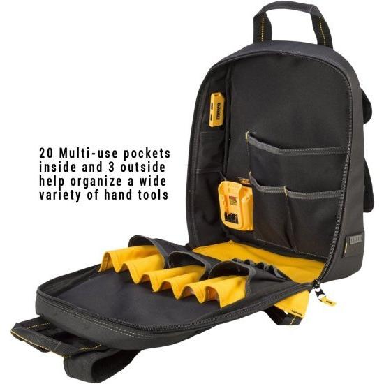 東京都千代田区 Custom Leathercraft Dewalt デウォルト DGC530 USB Charging Tool Backpack， Black/Yellow