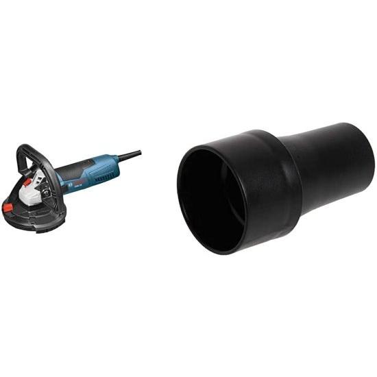 BOSCH ボッシュ CSG15 5-Inch Concrete Surfacing Grinder with BOSCH ボッシュ VAC004 2-1/2 Inch Hose to 35mm Dust Hose Port Adapter