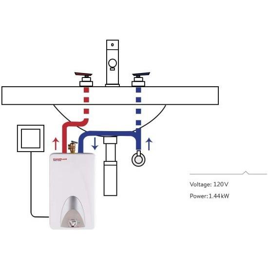 Camplux ME40 Mini Tank Electric Water Heater 4-Gallon with Cord Plug,120 Volts｜importdiy｜06