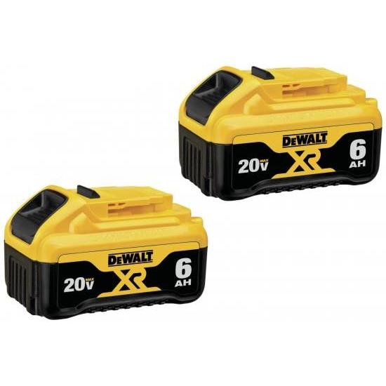 DEWALT 20V MAX バッテリー、6Ah、2個パック、90分以内にフル充電（DCB206-2）＆FLEXVOLT 20V MAX* 充電器、急速充電（DCB118）_1