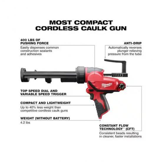 Milwaukee ミルウォーキー 2441-20 M12 10オンス コーキングガン 