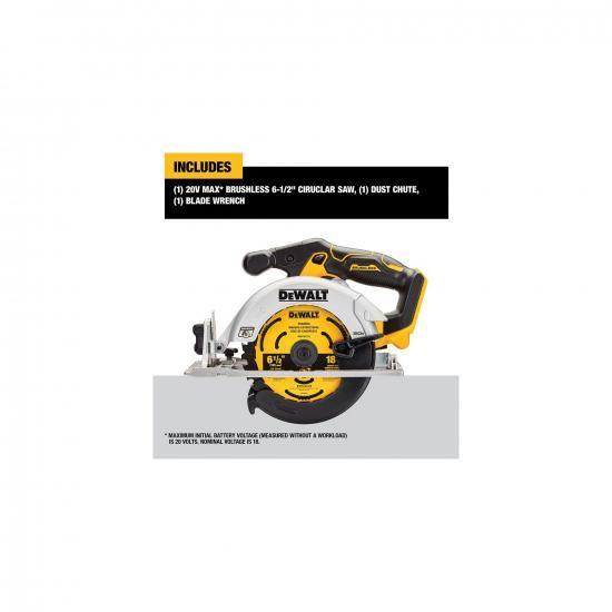 DEWALT 20V MAX* 6-1/2インチ ブラシレス コードレス 丸鋸（工具のみ） (DCS565B)_1