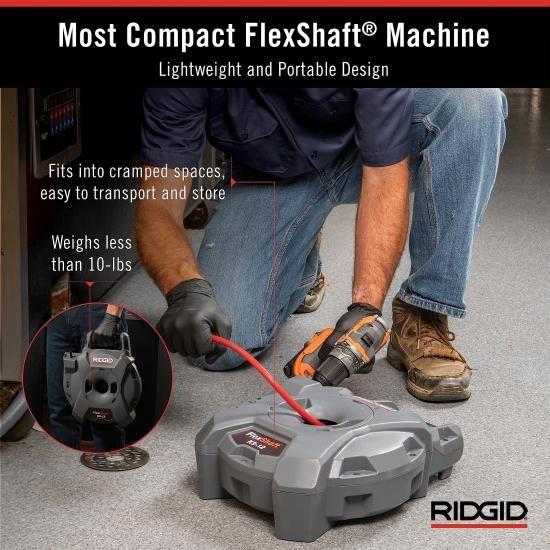 RIDGID 74978 K9-12 フレックスシャフト 1/4インチ x 30フィート 壁