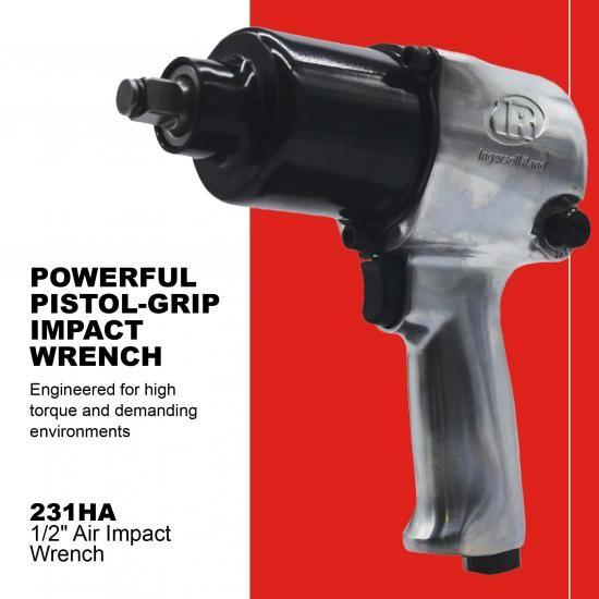 Ingersoll Rand インガソール・ランド 231HA 1/2インチドライブエアインパクトレンチ、スーパーデューティ、最大トルク出力 ...