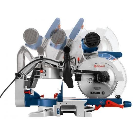 BOSCH GCM12SD 15アンペア 12インチ コード式 デュアルベベル スライディンググライド マイターソー 60歯ソーブレード & MS1234 マイターソー長さストッパー_3
