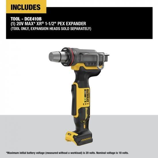 DEWALT 20V MAX XR PEX エクスパンダーツール、3/8インチから1-1/2インチへの拡張、本体のみ (DCE410B)_1